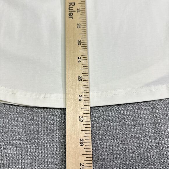 Davi & Dani Shirt Womens‎ 2XL Ivory Tulle Puff Sleeve Embroidered Fairy Feminine - Picture 8 of 9